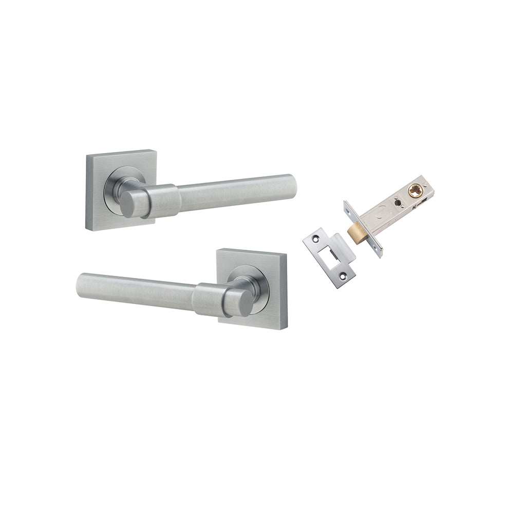 Helsinki Lever - Square Rose Brushed Chrome / Passage / Passage Kit