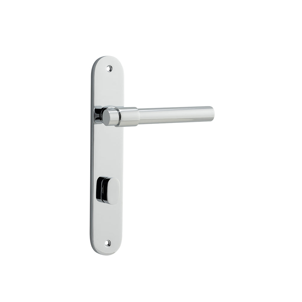 Helsinki Lever - Oval Backplate Polished Chrome / Privacy / Lever Set Only