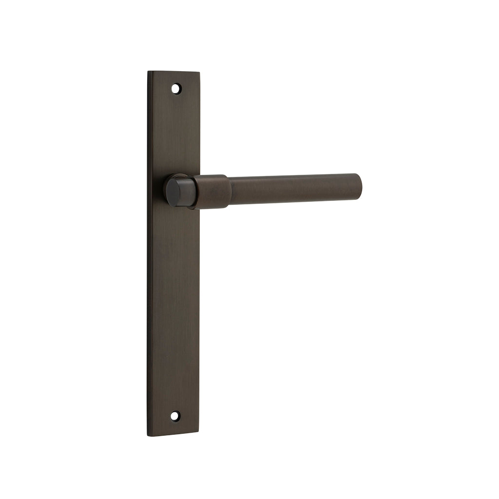 Helsinki Lever - Rectangular Backplate Signature Brass / Passage / Lever Set Only
