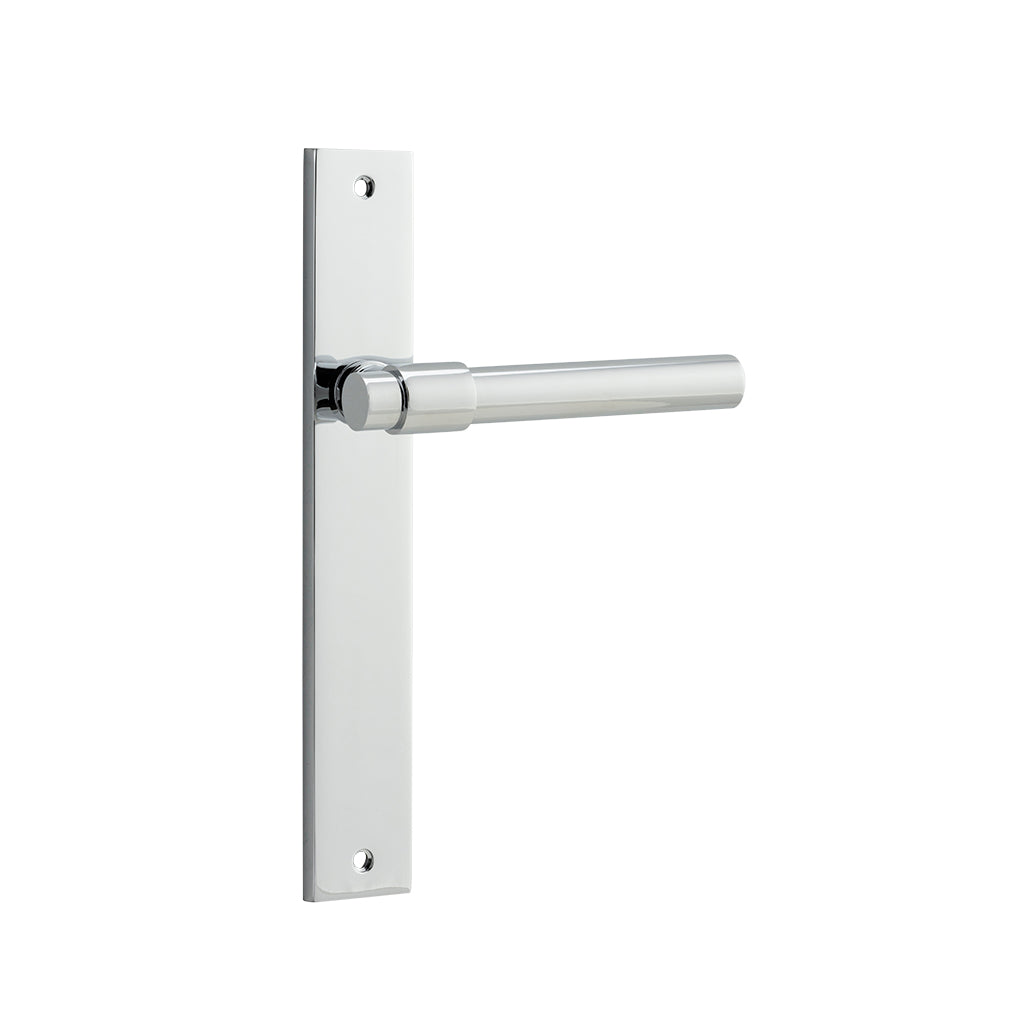 Helsinki Lever - Rectangular Backplate Polished Chrome / Passage / Lever Set Only
