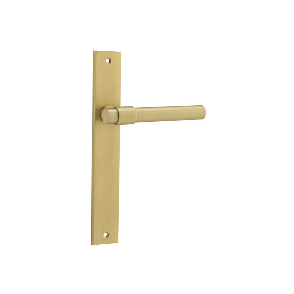 Helsinki Lever - Rectangular Backplate Brushed Gold PVD / Passage / Lever Set Only