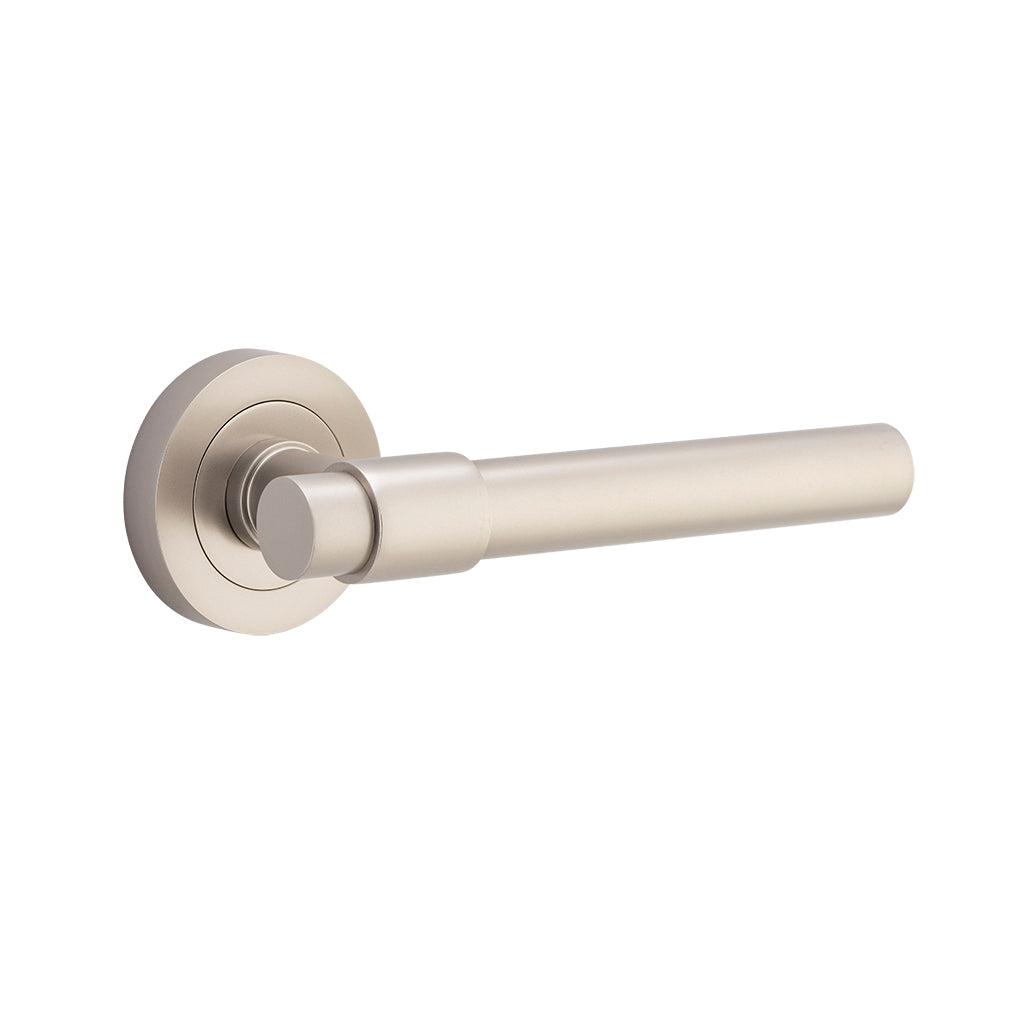 Helsinki Lever - Round Rose Satin Nickel / Passage / Lever Set Only