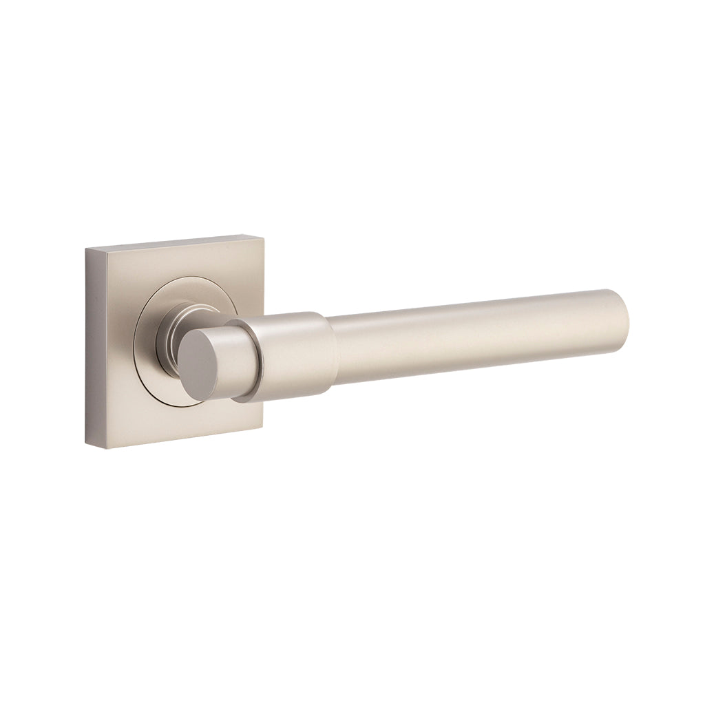 Helsinki Lever - Square Rose Satin Nickel / Passage / Lever Set Only