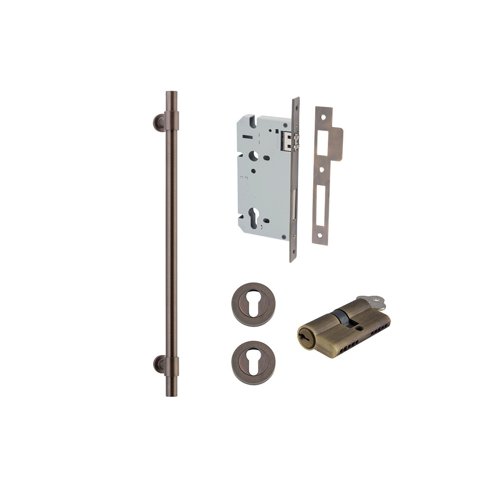 Helsinki Pull Handle Signature Brass / 450mm / Entrance Kit Dual Function (Key-Key)