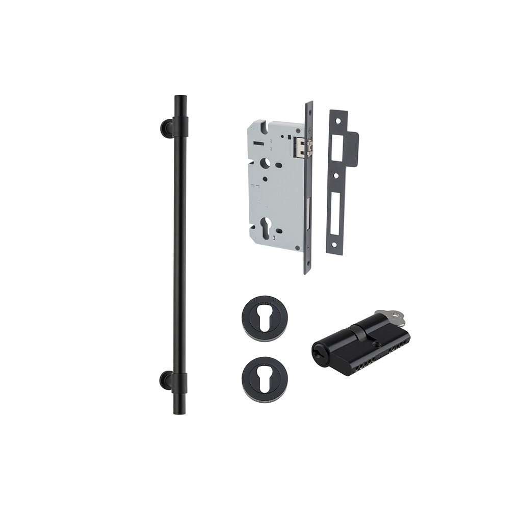 Helsinki Pull Handle Matt Black / 450mm / Entrance Kit Dual Function (Key-Key)