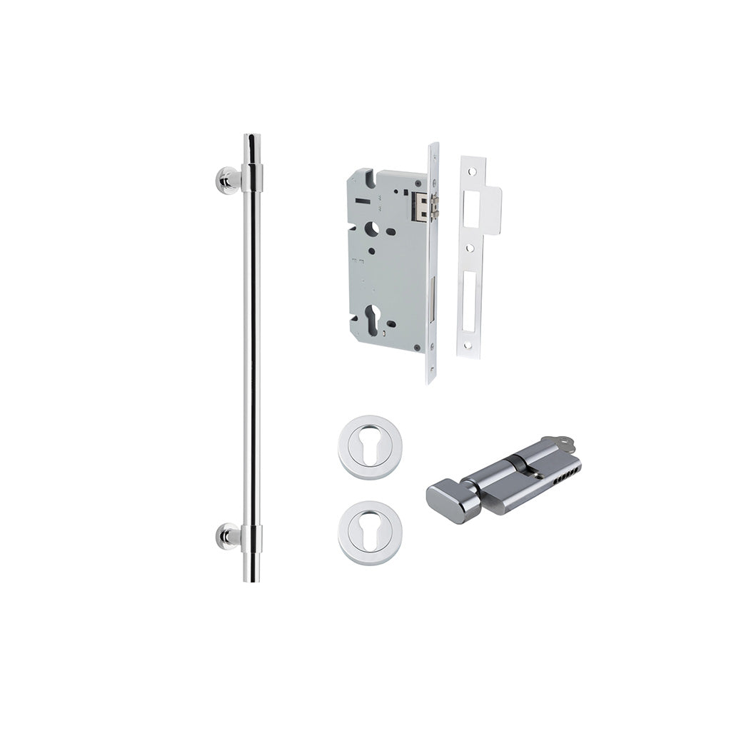 Helsinki Pull Handle Polished Chrome / 450mm / Entrance Kit (Key-Thumb)
