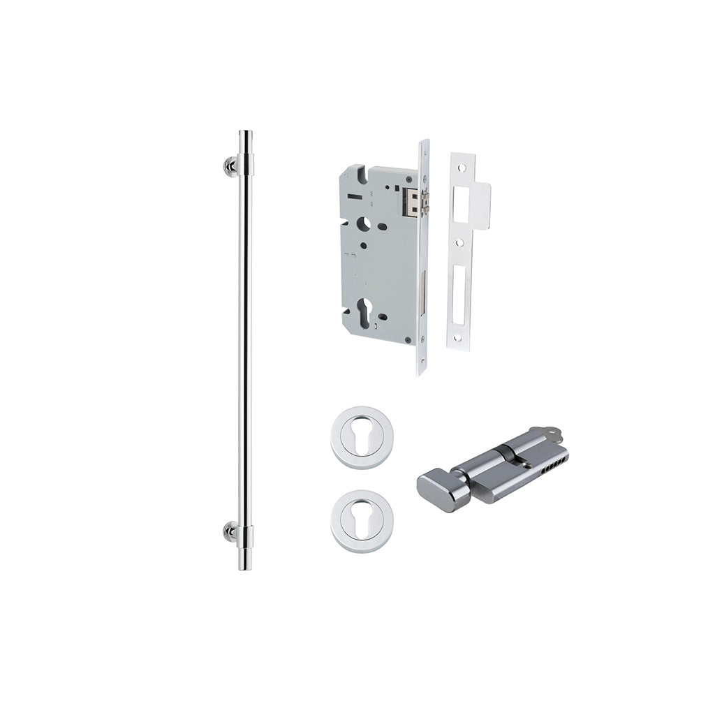 Helsinki Pull Handle Polished Chrome / 600mm / Entrance Kit (Key-Thumb)