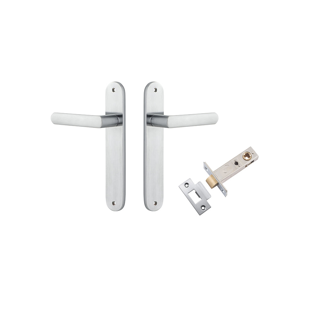 Osaka Lever - Oval Backplate Brushed Chrome / Passage / Passage Kit