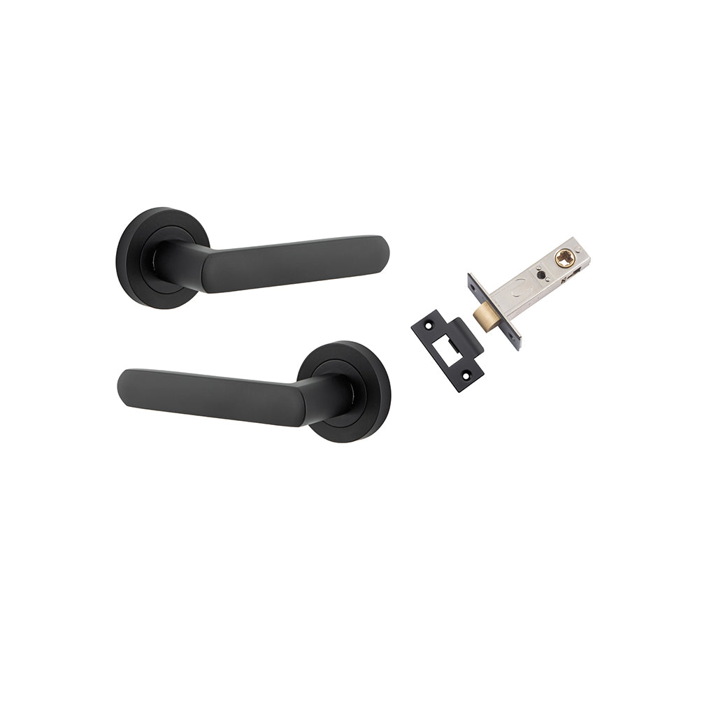 Osaka Lever - Round Rose Matt Black / Passage / Passage Kit