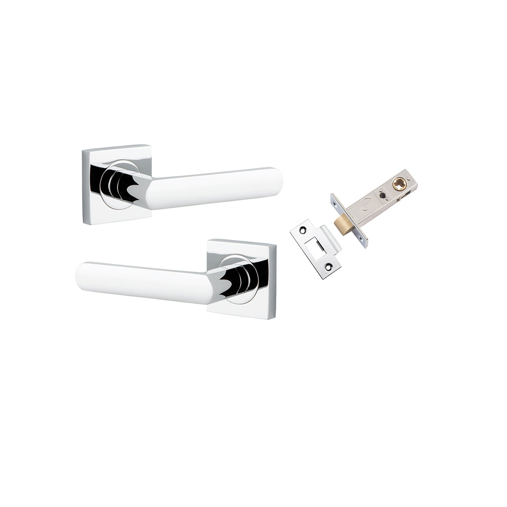 Osaka Lever - Square Rose Polished Chrome / Passage / Passage Kit