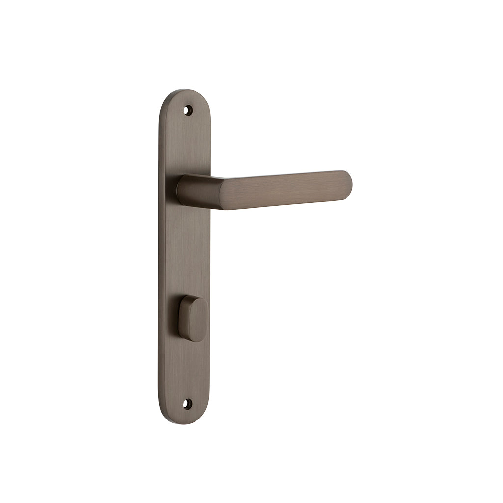 Osaka Lever - Oval Backplate Signature Brass / Privacy / Lever Set Only