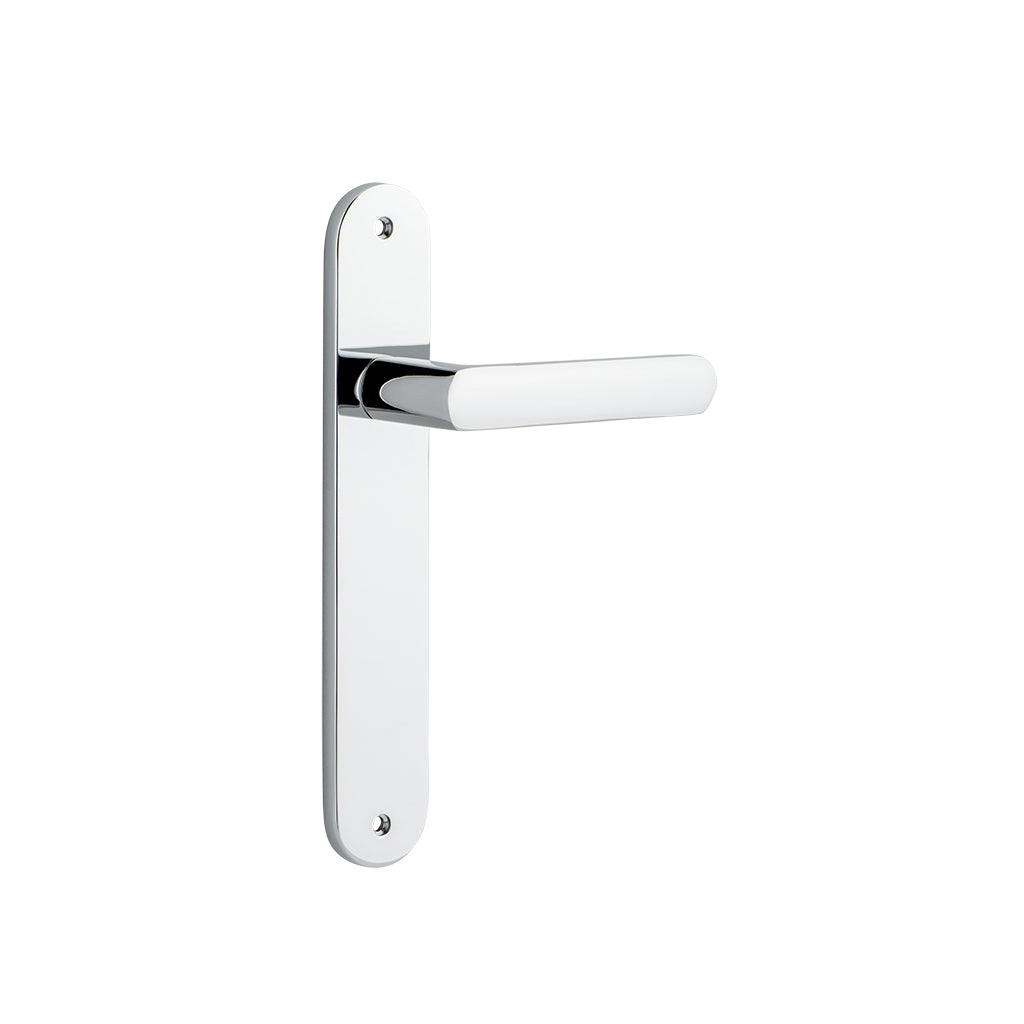 Osaka Lever - Oval Backplate Polished Chrome / Passage / Lever Set Only