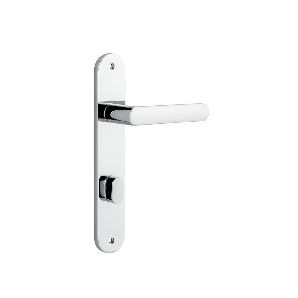 Osaka Lever - Oval Backplate Polished Chrome / Privacy / Lever Set Only