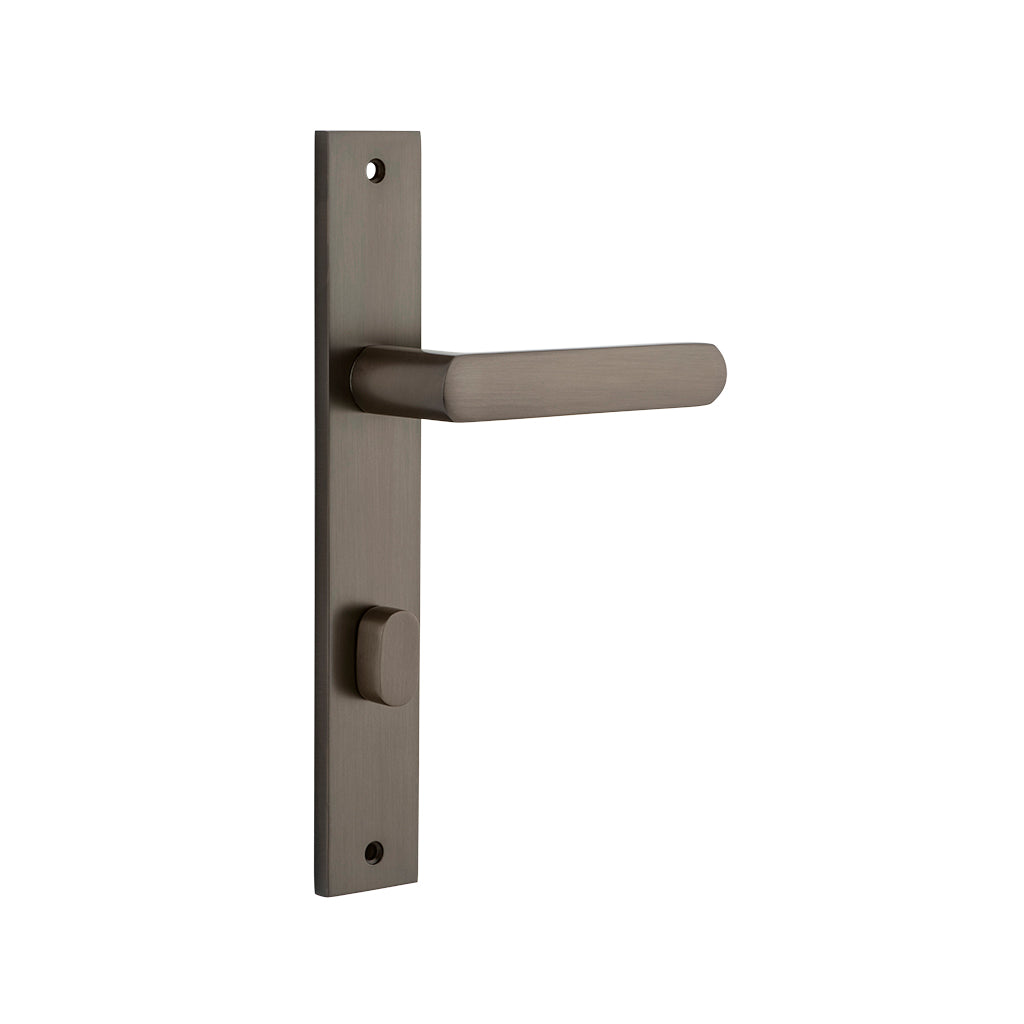 Osaka Lever - Rectangular Backplate Signature Brass / Privacy / Lever Set Only