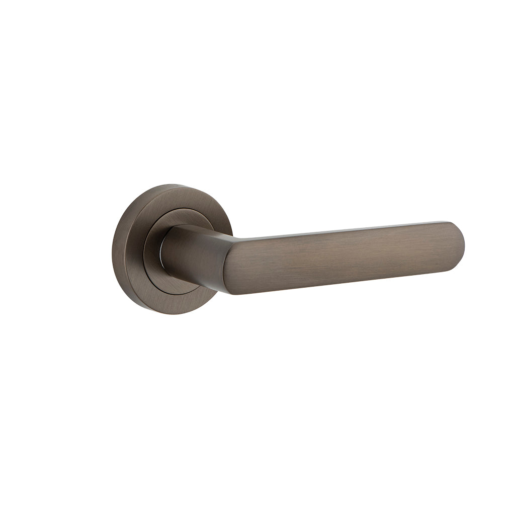 Osaka Lever - Round Rose Signature Brass / Passage / Lever Set Only