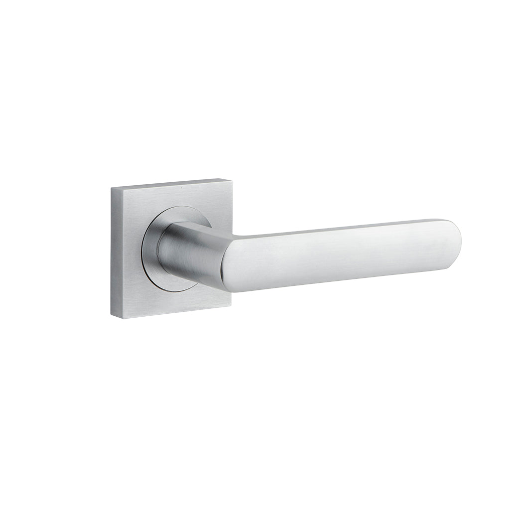 Osaka Lever - Square Rose Brushed Chrome / Passage / Lever Set Only