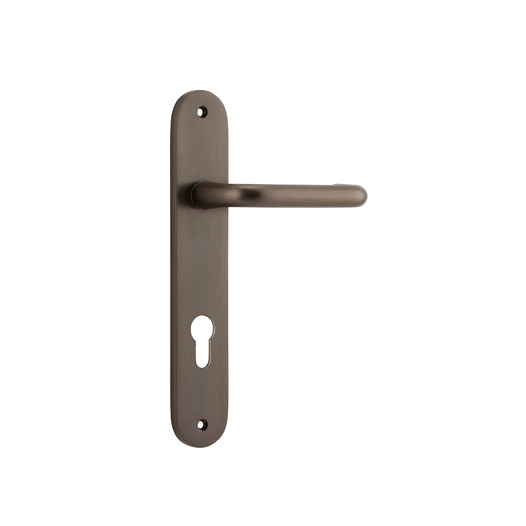 Oslo Lever - Oval Backplate Signature Brass / Entrance / Lever Set Only