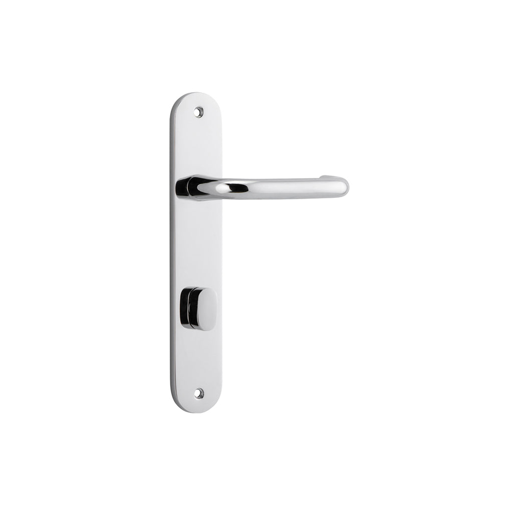Oslo Lever - Oval Backplate Polished Chrome / Privacy / Lever Set Only