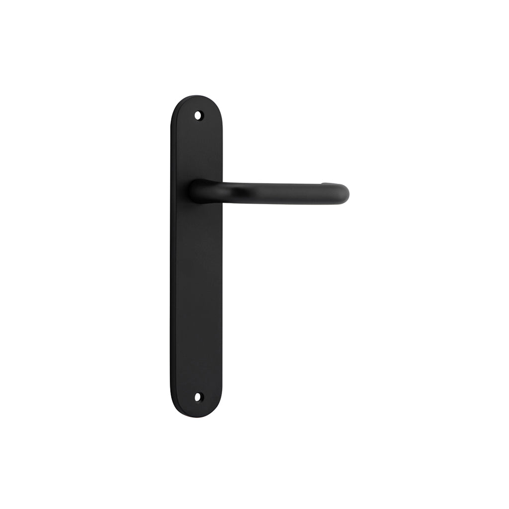 Oslo Lever - Oval Backplate Matt Black / Passage / Lever Set Only