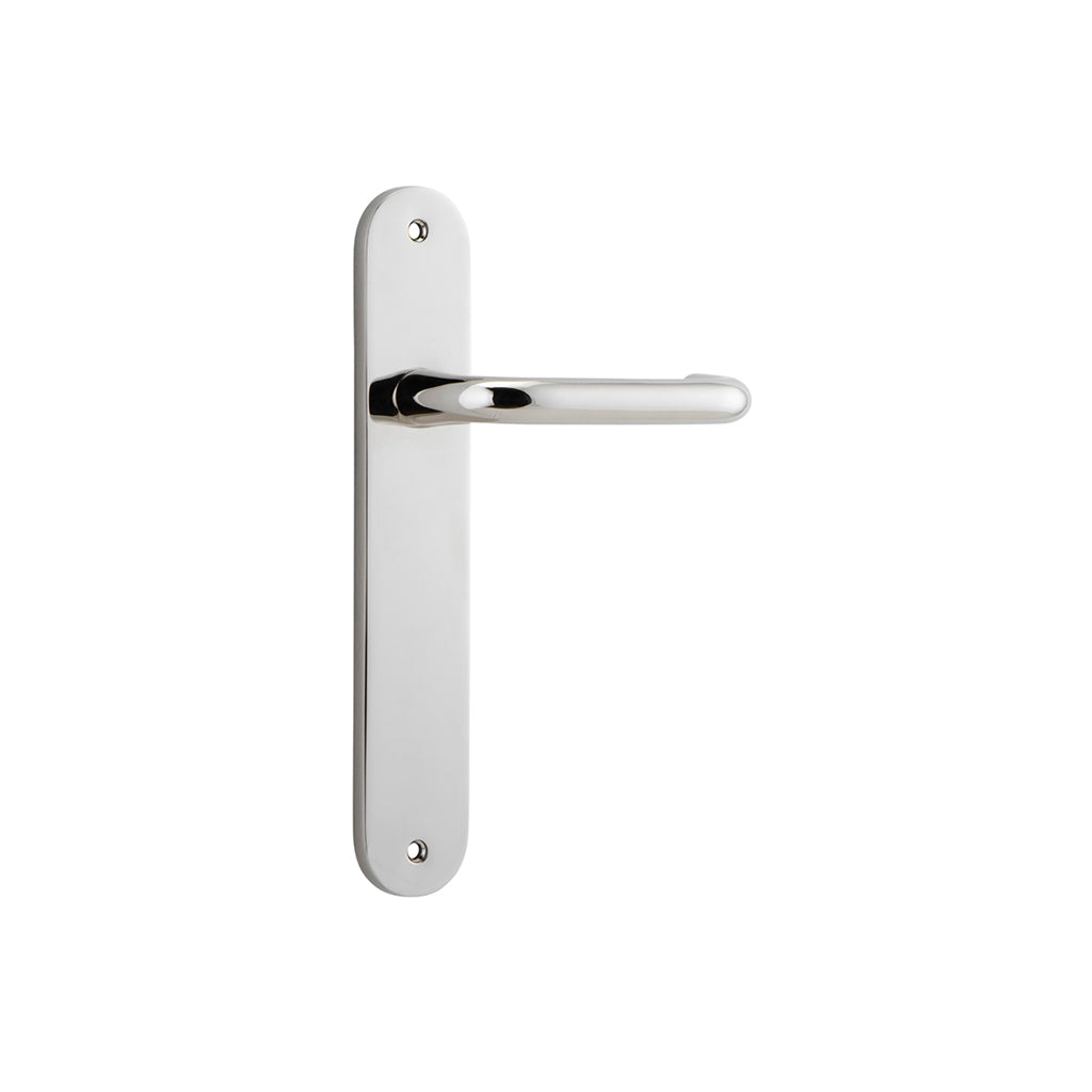 Oslo Lever - Oval Backplate Polished Nickel / Passage / Lever Set Only
