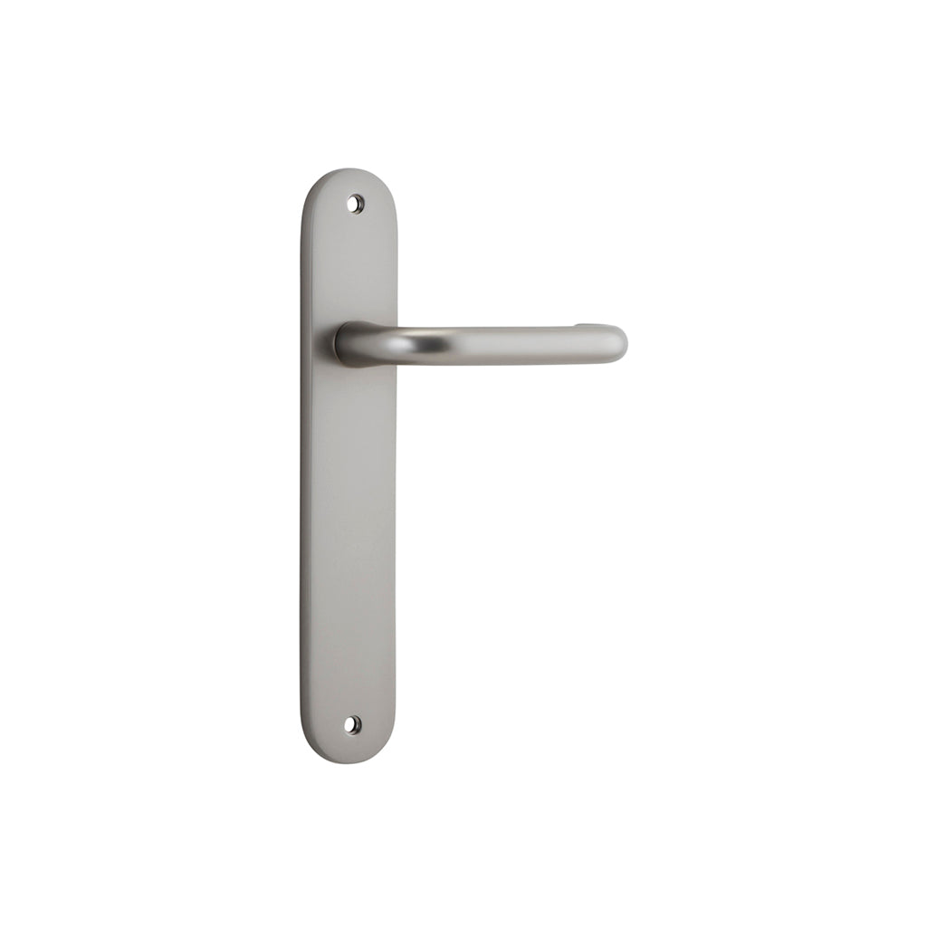 Oslo Lever - Oval Backplate Satin Nickel / Passage / Lever Set Only