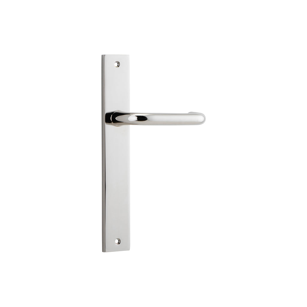 Oslo Lever - Rectangular Backplate Polished Nickel / Passage / Lever Set Only