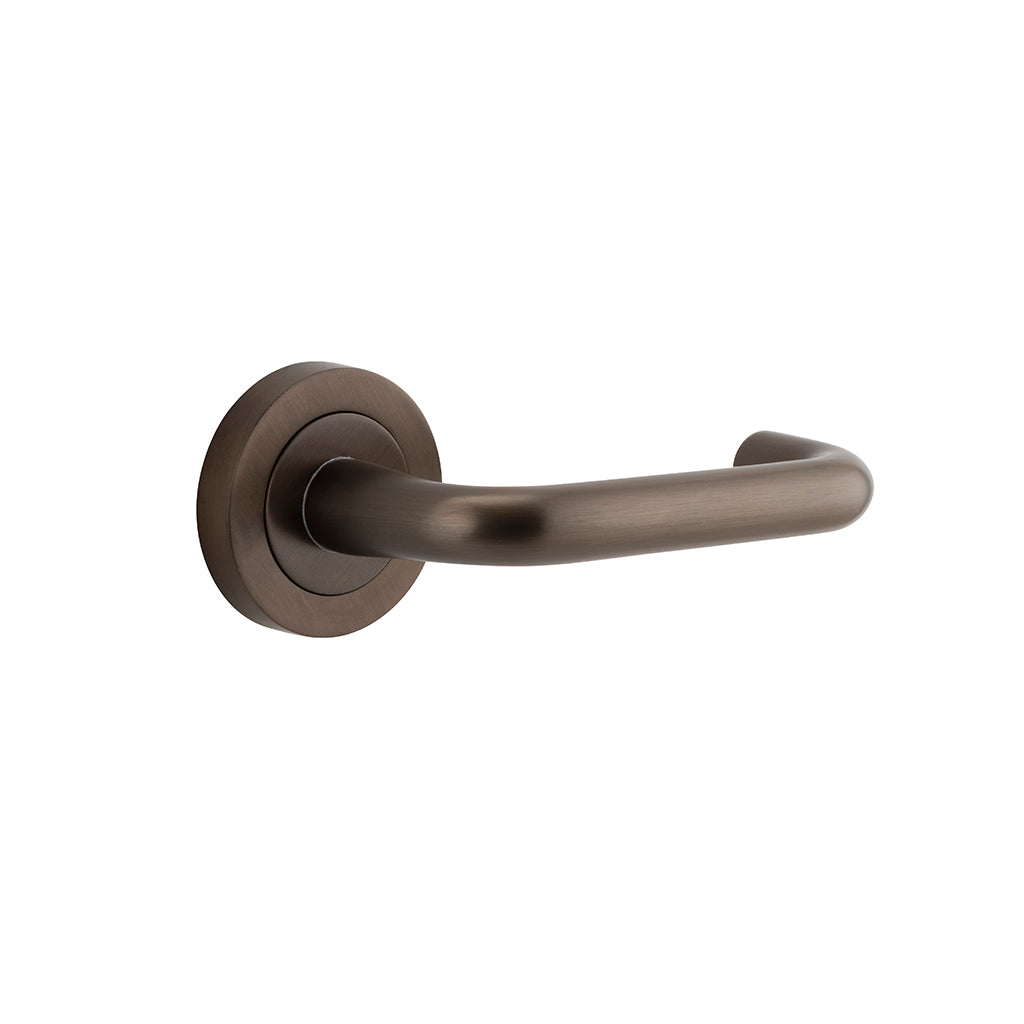 Oslo Lever - Round Rose Signature Brass / Passage / Lever Set Only