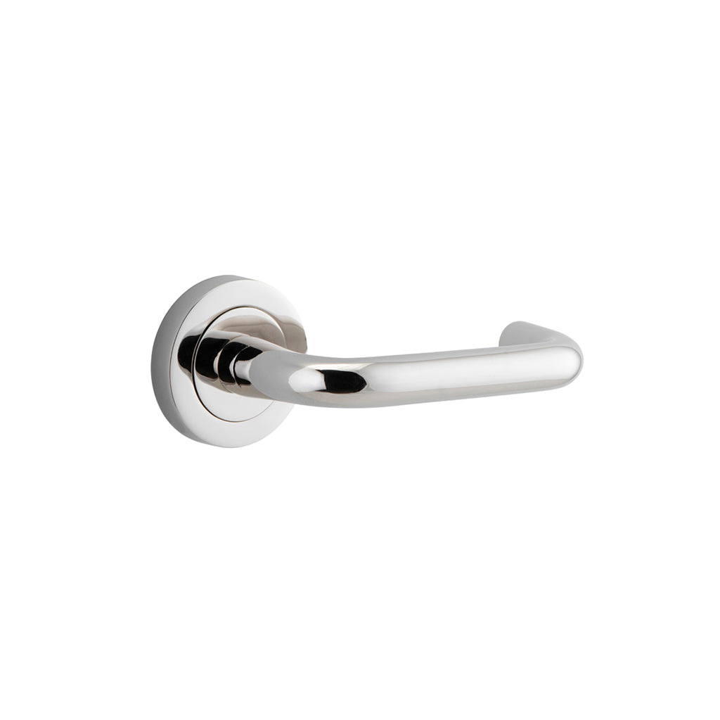 Oslo Lever - Round Rose Polished Nickel / Passage / Lever Set Only