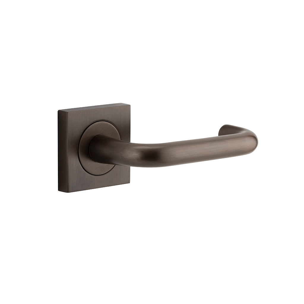 Oslo Lever - Square Rose Signature Brass / Passage / Lever Set Only
