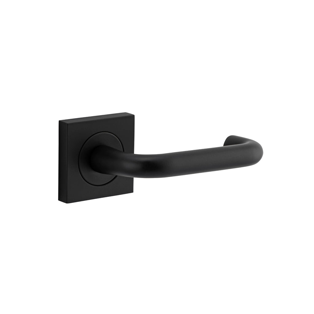 Oslo Lever - Square Rose Matt Black / Passage / Lever Set Only