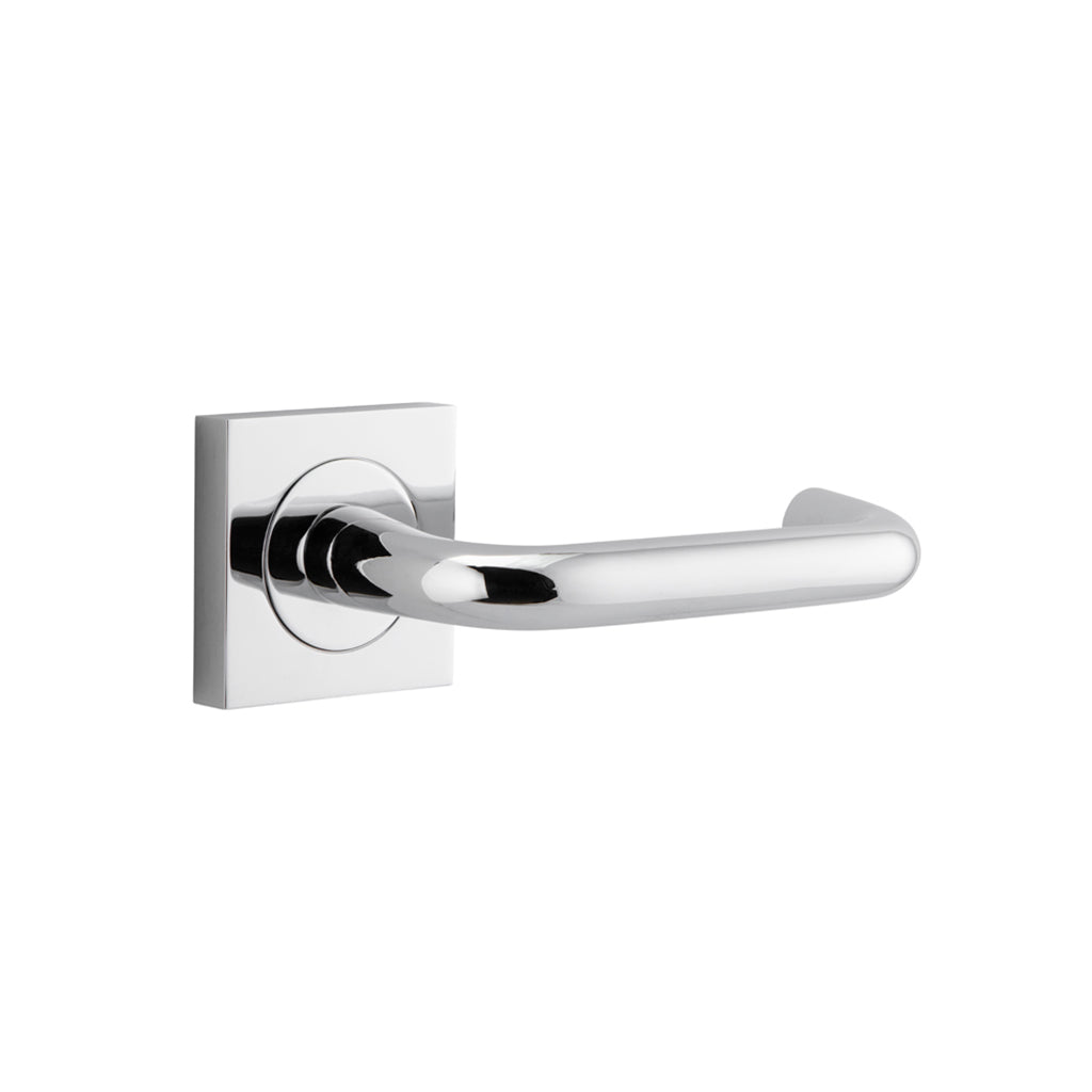 Oslo Lever - Square Rose Polished Chrome / Passage / Lever Set Only