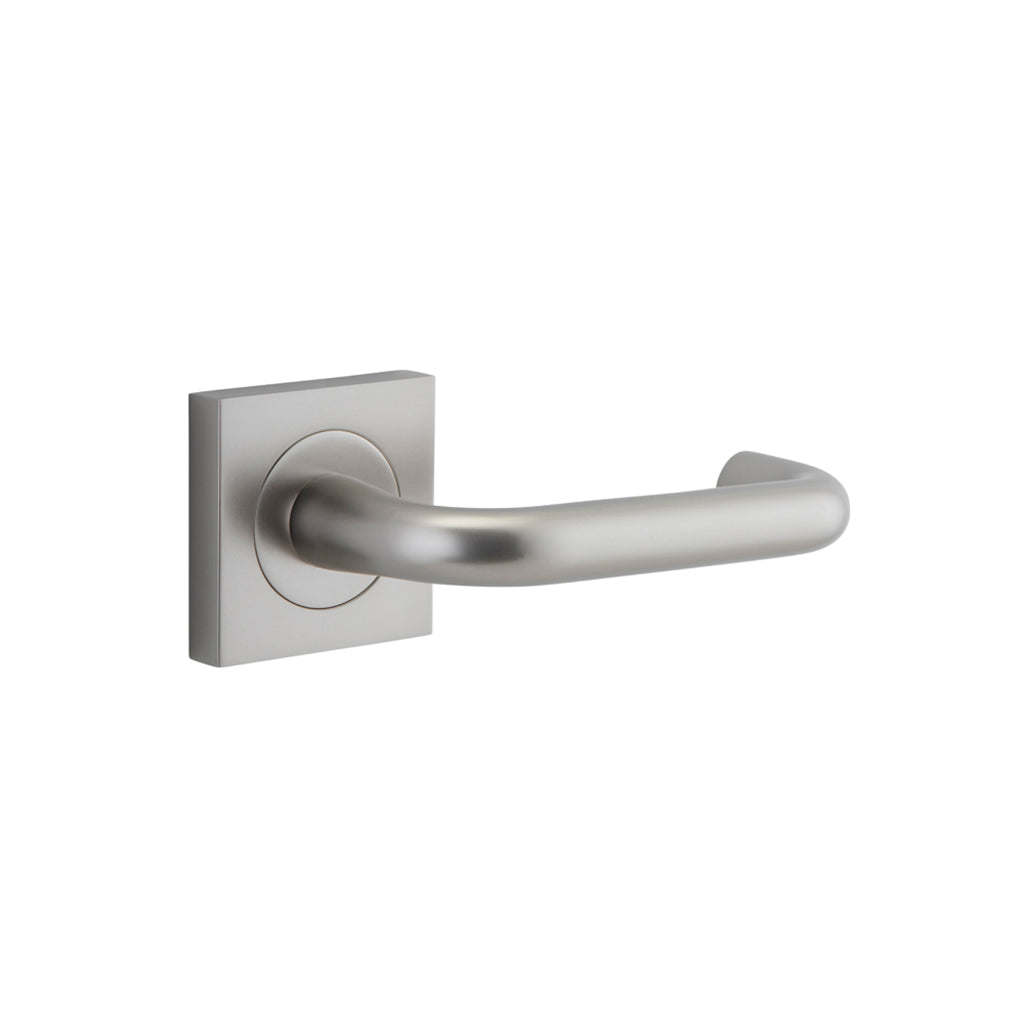 Oslo Lever - Square Rose Satin Nickel / Passage / Lever Set Only