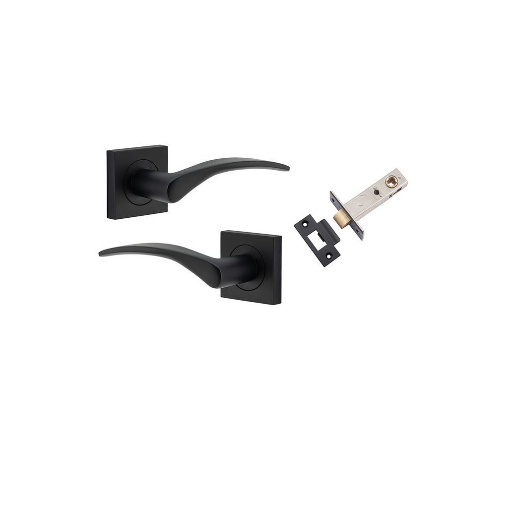 Oxford Lever - Square Rose Matt Black / Passage / Passage Kit
