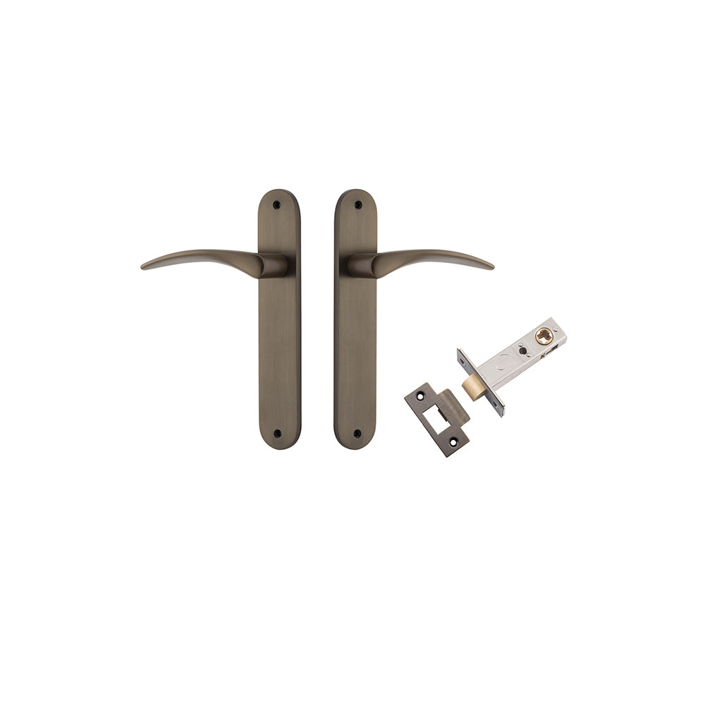 Oxford Lever - Oval Backplate Signature Brass / Passage / Passage Kit