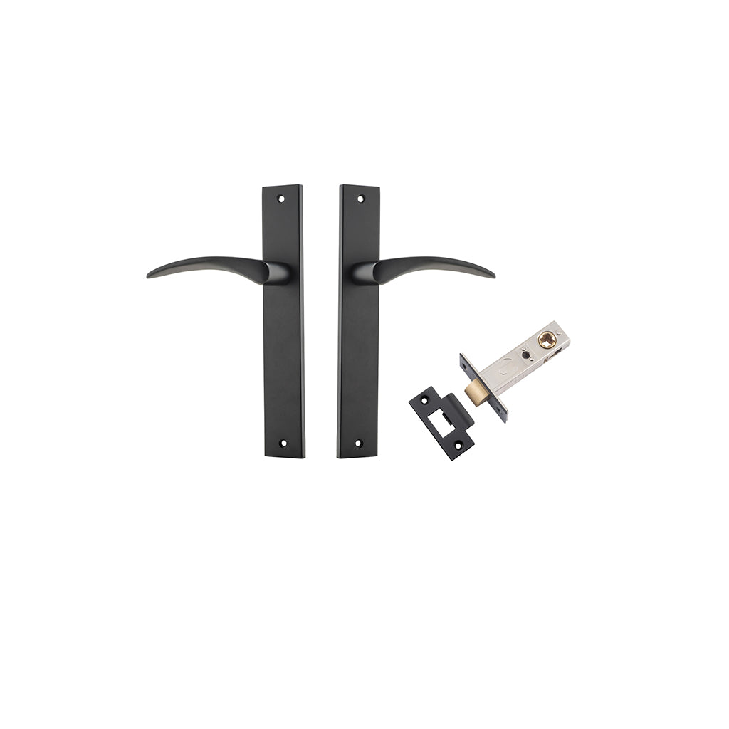 Oxford Lever - Rectangular Backplate Matt Black / Passage / Passage Kit