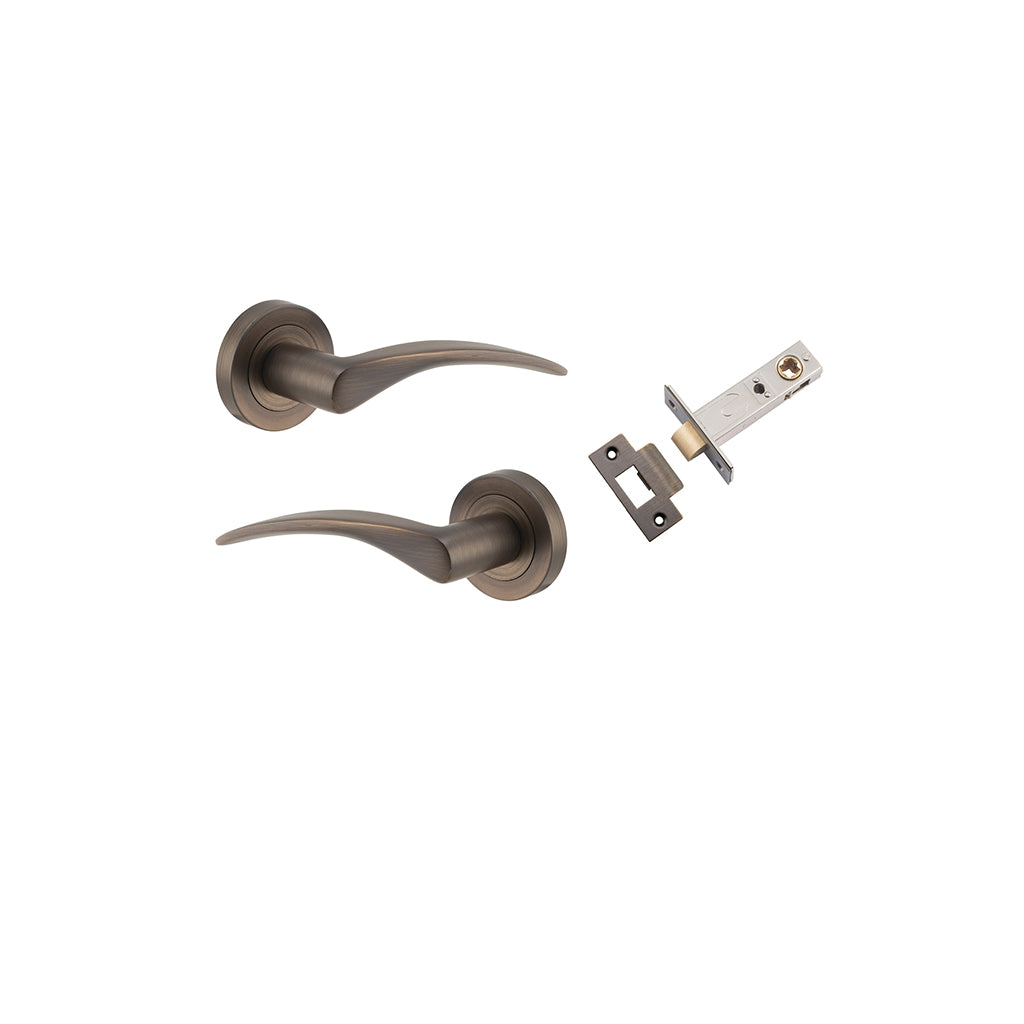Oxford Lever - Round Rose Signature Brass / Passage / Passage Kit
