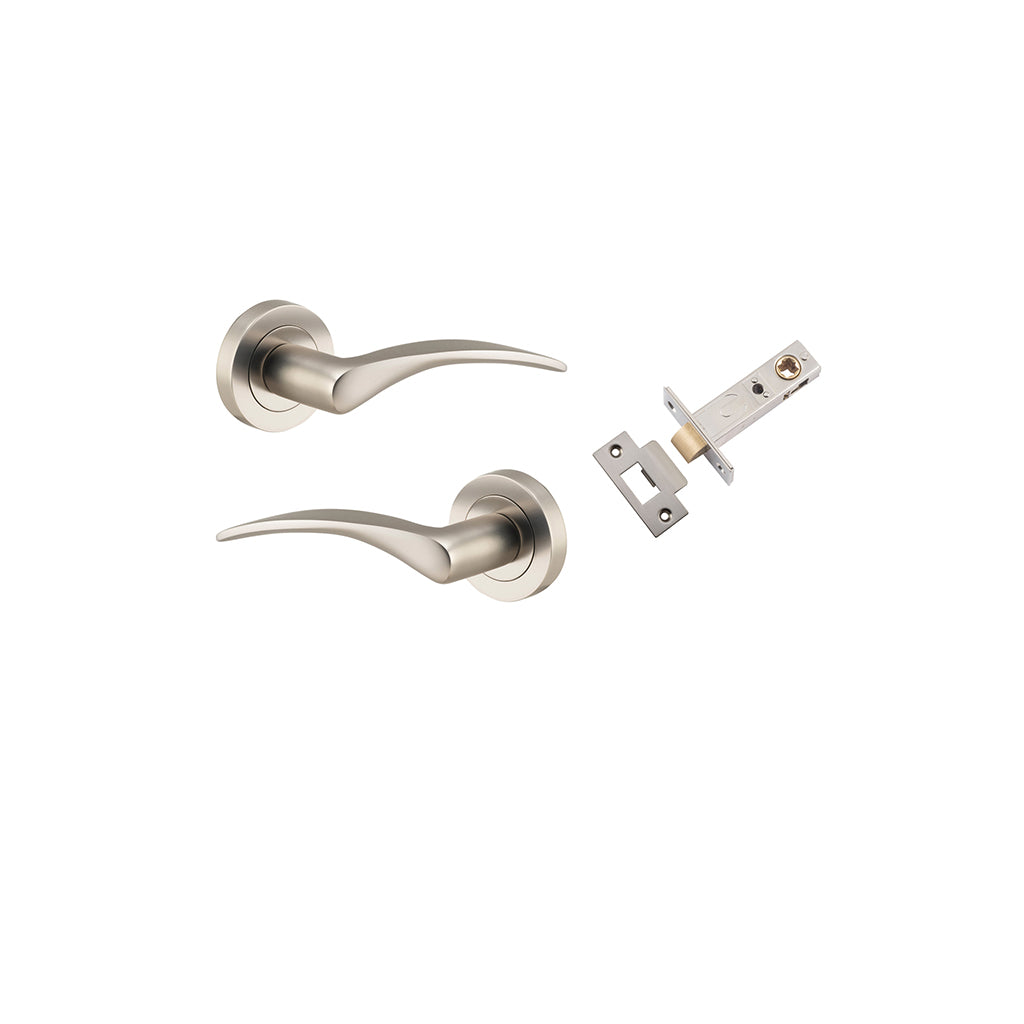 Oxford Lever - Round Rose Satin Nickel / Passage / Passage Kit