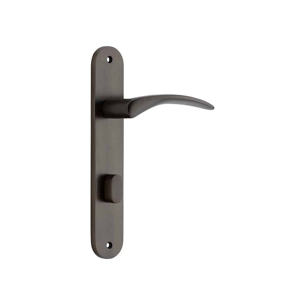 Oxford Lever - Oval Backplate Signature Brass / Privacy / Lever Set Only