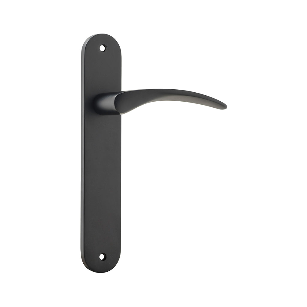 Oxford Lever - Oval Backplate Matt Black / Passage / Lever Set Only