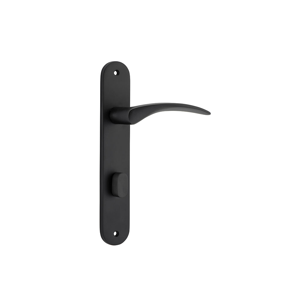 Oxford Lever - Oval Backplate Matt Black / Privacy / Lever Set Only