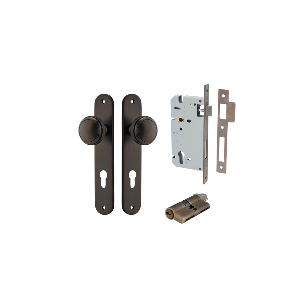Paddington Knob - Oval Backplate Signature Brass / Entrance / Entrance Kit Dual Function (Key-Key)