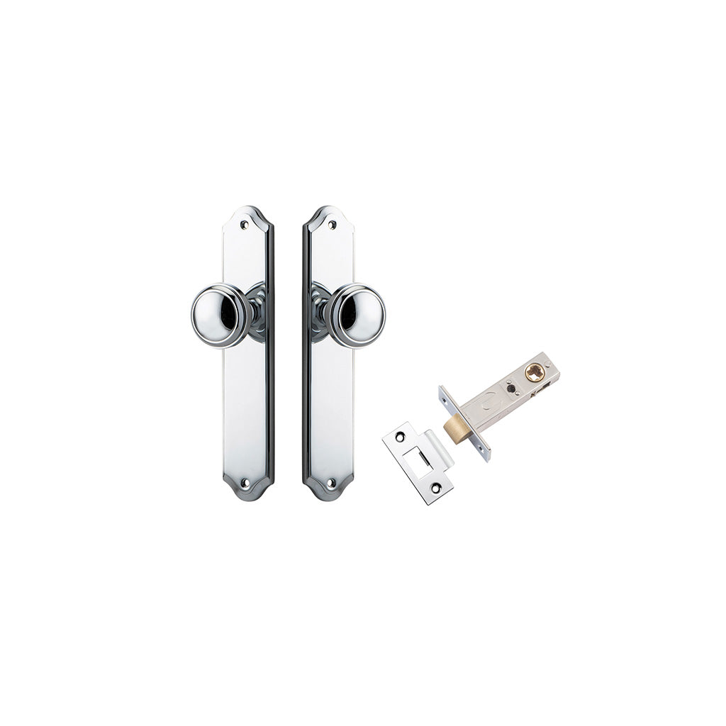 Paddington Knob - Shouldered Backplate Polished Chrome / Passage / Passage Kit