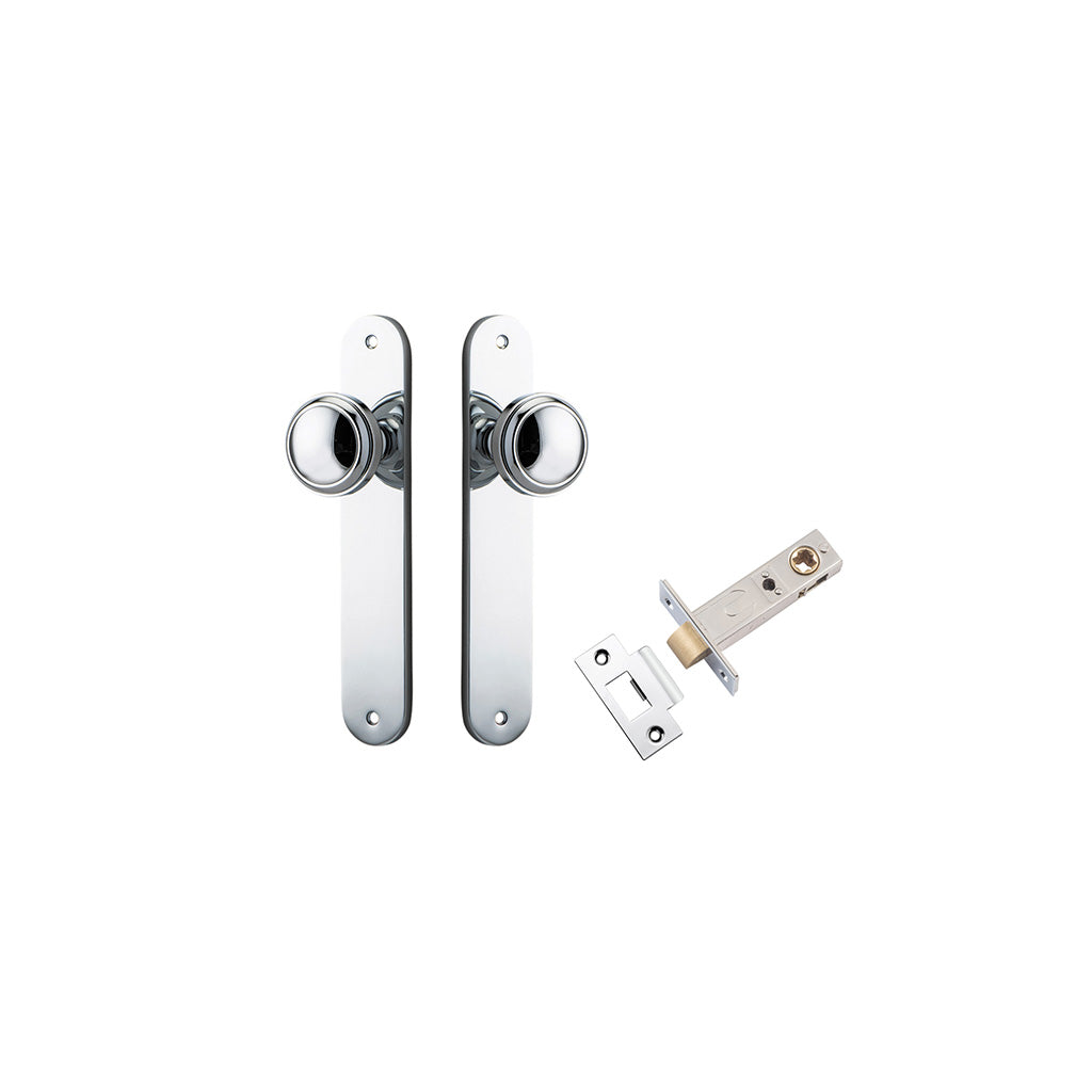 Paddington Knob - Oval Backplate Polished Chrome / Passage / Passage Kit