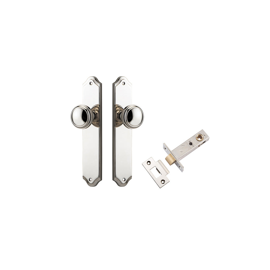 Paddington Knob - Shouldered Backplate Polished Nickel / Passage / Passage Kit