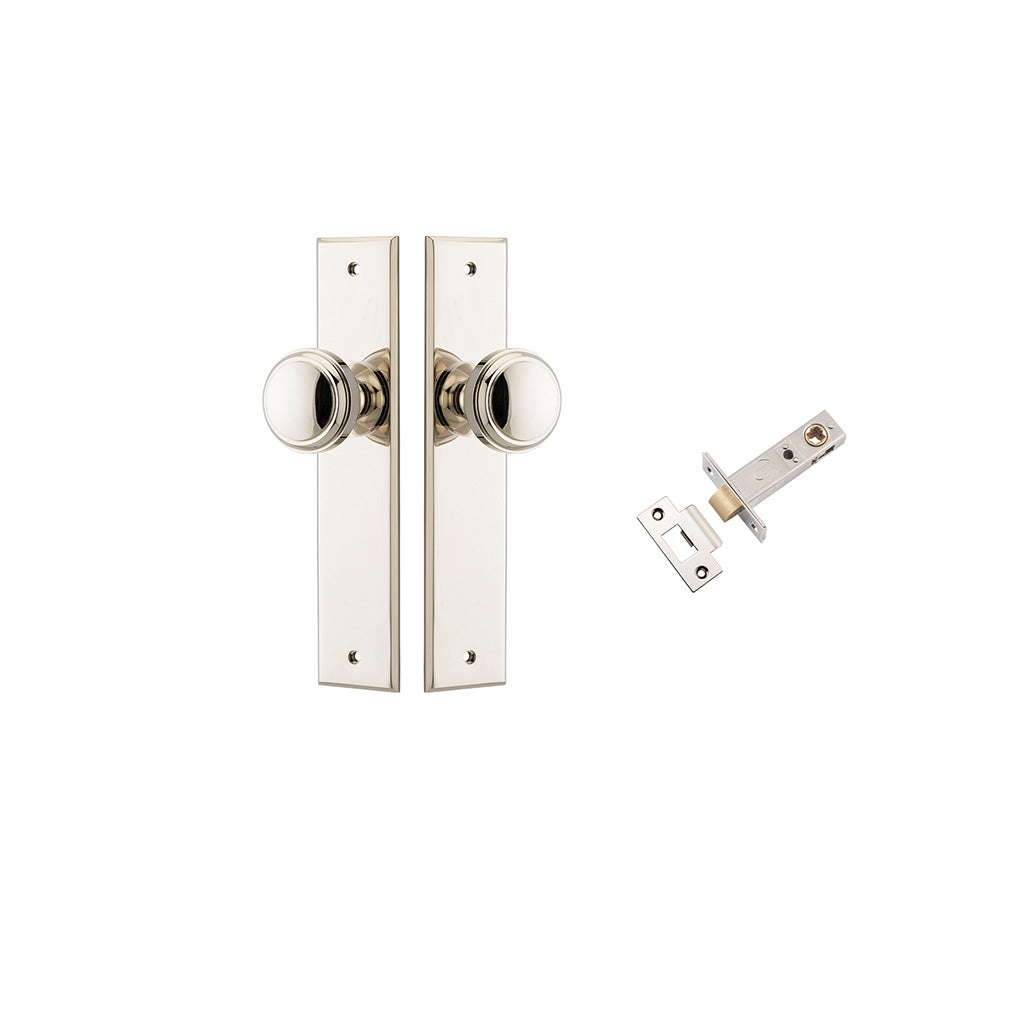 Paddington Knob - Chamfered Backplate Polished Nickel / Passage / Passage Kit