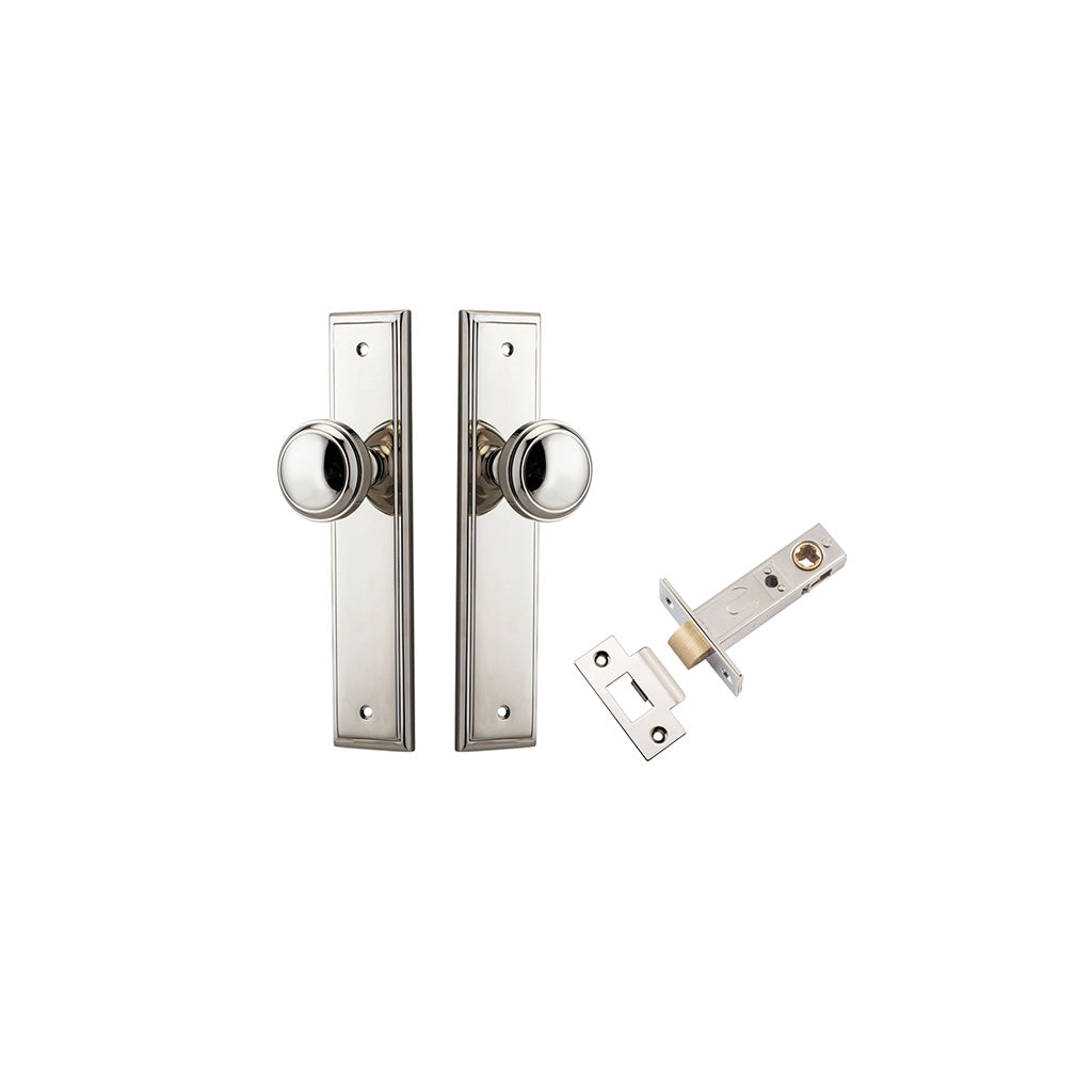 Paddington Knob - Stepped Backplate Polished Nickel / Passage / Passage Kit