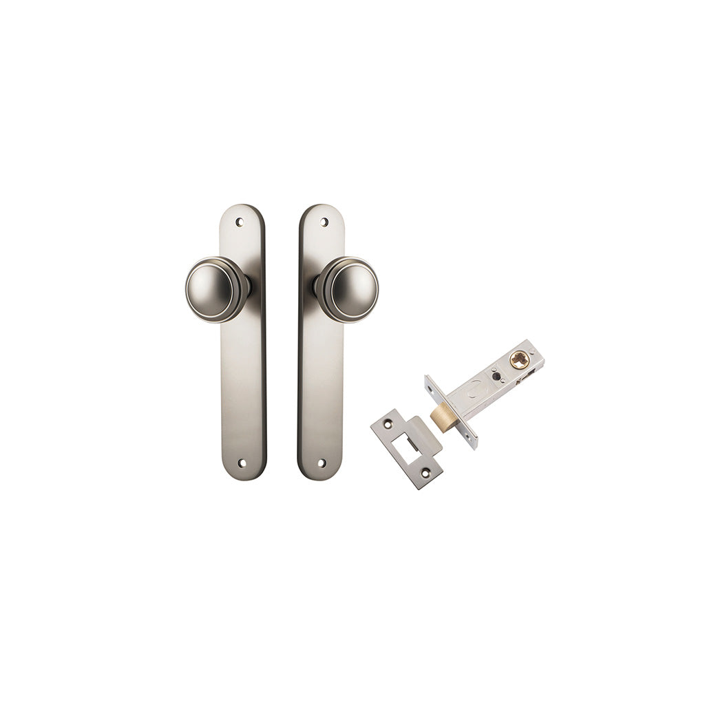 Paddington Knob - Oval Backplate Satin Nickel / Passage / Passage Kit