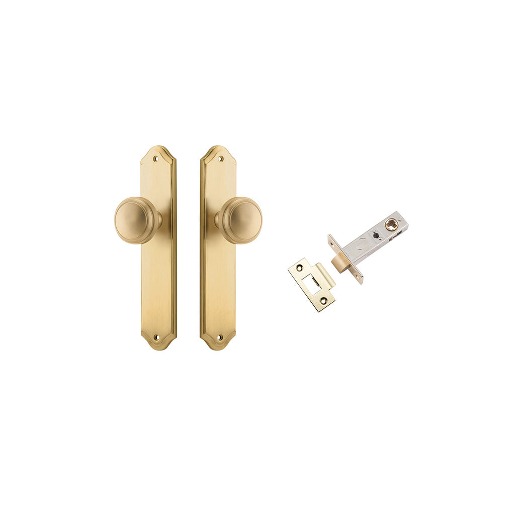 Paddington Knob - Shouldered Backplate Brushed Brass / Passage / Passage Kit