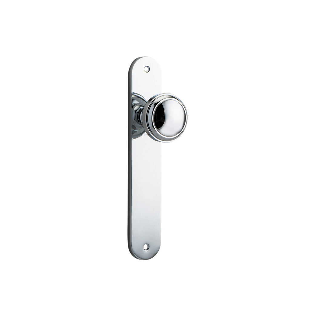 Paddington Knob - Oval Backplate Polished Chrome / Passage / Lever Set Only