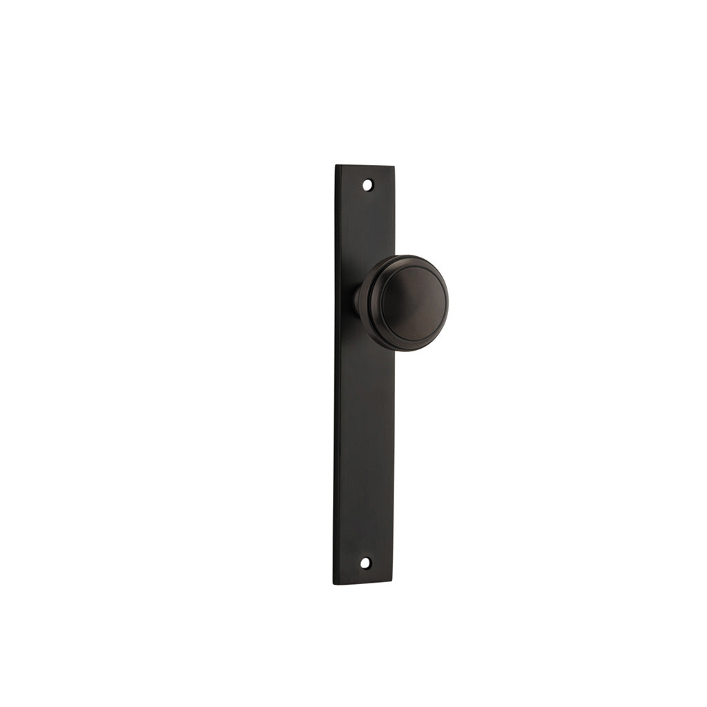 Paddington Knob - Rectangular Backplate Signature Brass / Passage / Lever Set Only